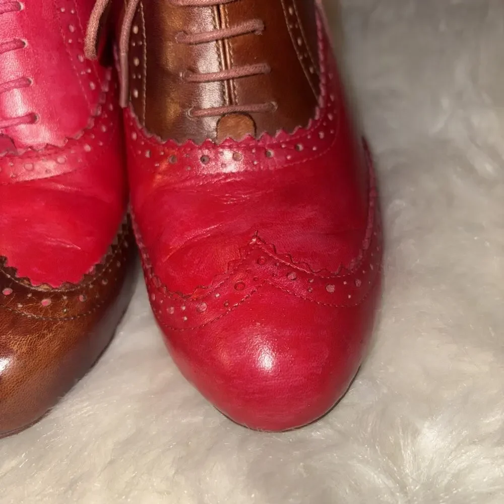 Women's Cole Haan Air Lucinda Oxford Brown & Pink Pumps -- Size 8B - Picture 4 of 15
